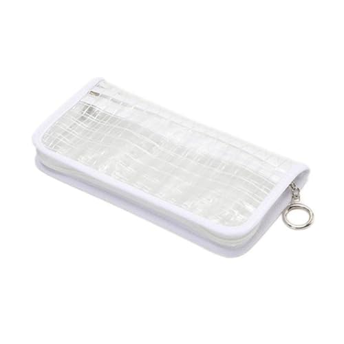 VALICLUD Transparente PVC Münzgeldbörse mit Karomuster Leichte Kleine Handytasche mit Hoher Sichtbarkeit Vielseitig für Alltag Reise und Party Praktische Umhängetasche mit Zufällige Farbe von VALICLUD