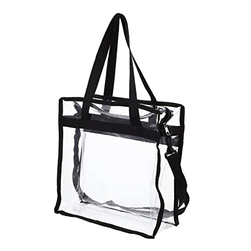 VALICLUD Transparente PVC Schultertasche Damen Modisch Langlebig Mittlere Kapazität Leichte Umhängetasche Geeignet für Alltag Shopping Reisen Spaziergang von VALICLUD