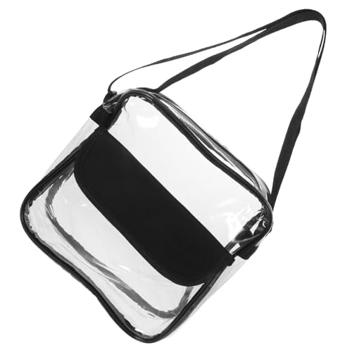 VALICLUD Transparente PVC Umhängetasche Damen Klein Verstellbar Outdoor Crossbody Bag für Reisen Shopping Strand Alltag von VALICLUD