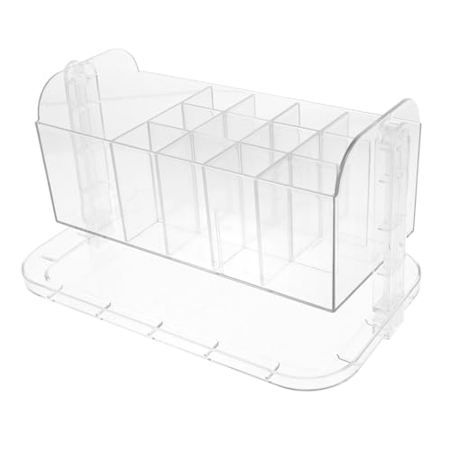 VALICLUD Transparente Pet Aufbewahrungsbox für Kosmetik und Besteck Kompakter Makeup Organizer für Schreibtisch Bad und Küche Multifunktionaler Kleiner Ordnungshelfer mit Glatter von VALICLUD
