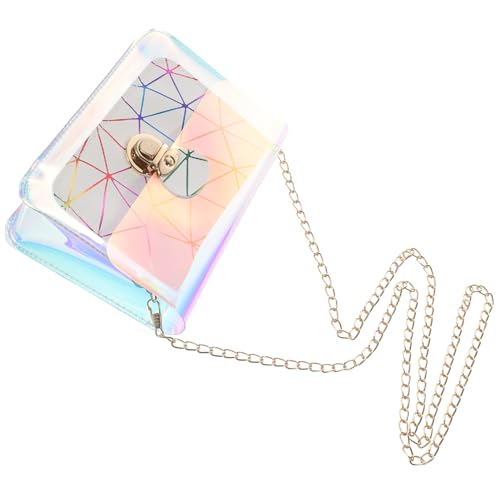 VALICLUD Transparente Tasche Transparente Gelee-Umhängetasche PVC-Kettenbeutel Durchsichtige Mini-Umhängetasche Für Damen von VALICLUD