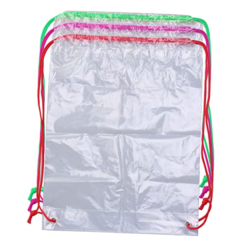 VALICLUD Transparenter Kordelzug-Rucksack Wasserabweisendem Material Für Schule Reisen Und Sport Vielseitige Aufbewahrungstasche Farbe Der Zufällig von VALICLUD