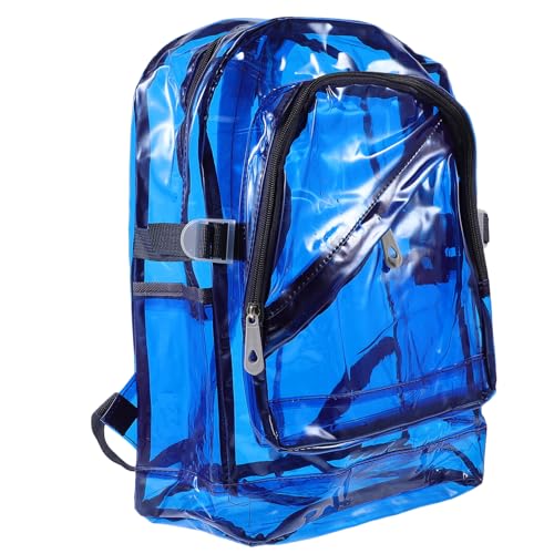 VALICLUD Transparenter Schulrucksack Mit Verstärkten Schultergurten Geräumig Für Bücher Und Utensilien Für Jungen Und Mädchen Zur Schule Oder Reise Leichtgängiger Reißverschluss Für Sichere von VALICLUD