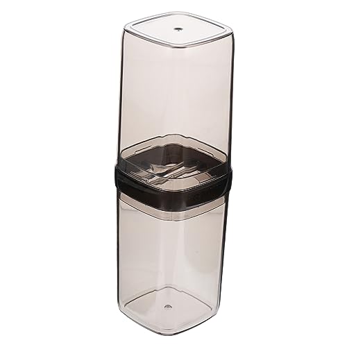 VALICLUD Transparenter Tragbarer Zahnpasta und Zahnbürstenhalter mit Abtrennbarem Becher Kompakte Aufbewahrungsbox für Reise Camping Schule und Geschäftsreisen für Zahnpflege Unterwegs von VALICLUD