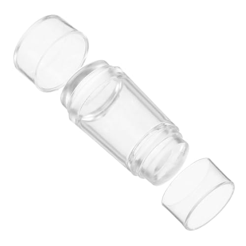 VALICLUD Transparentes Doppelseitiges Silikon Nagelstempel mit Kratzer und Deckel Langlebig Klarer Jelly Stempel für Präzises French Nail Art DIY Maniküre Zubehör von VALICLUD