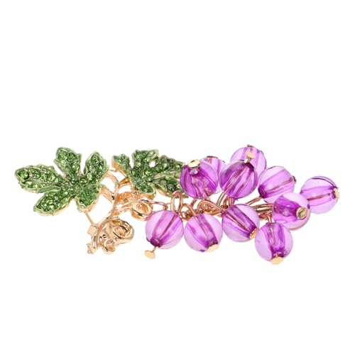 VALICLUD Traubenbrosche mit Strass Kreative Anstecknadel für Damen Vielseitig Tragbar an Pullovern Schals und Rucksäcken Sicherer Halt Modisches Schmuckaccessoire von VALICLUD