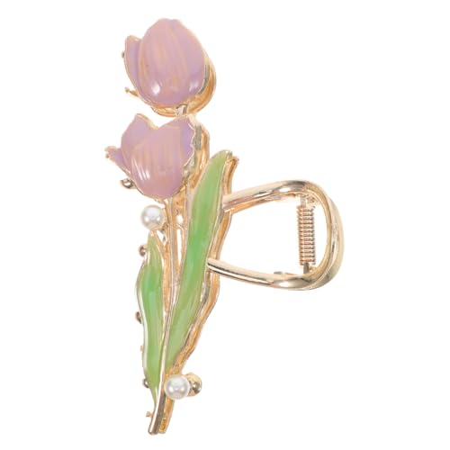 VALICLUD Tulpen Haarclips Rutschfeste Haarklammer Für Dickes Und Dünnes Haar Modischer Haarklemme Haltbare Sichere Haarspange Für Mädchen Und von VALICLUD