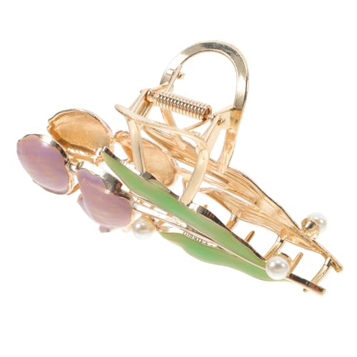 VALICLUD Tulpenblumen-krallenklammer Große Haarklammern -haarspange Aus Legierung Große Kieferklammern Haarstyling-klammern Für Frauen Und Mädchen Haar-accessoires von VALICLUD