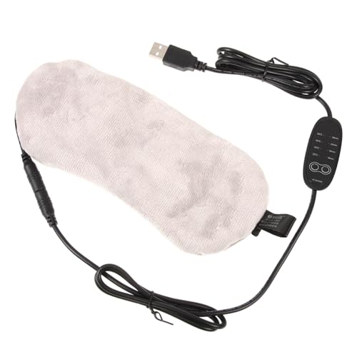 VALICLUD USB Beheizbare Augenmaske mit Temperaturkontrolle Wiederaufladbare Steam Eye Patch für Entspannung Schmerzlinderung und Augenmüdigkeit Leichte Schlafmaske aus Baumwolle für Damen von VALICLUD