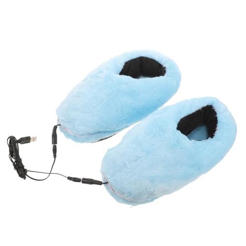 VALICLUD USB Beheizbare Hausschuhe für Damen und Herren Warme Elektrische Fußwärmer Komfortable Weiche Winterpantoffeln mit USB anschluss für Zuhause Büro und Dormitory Waschbar von VALICLUD