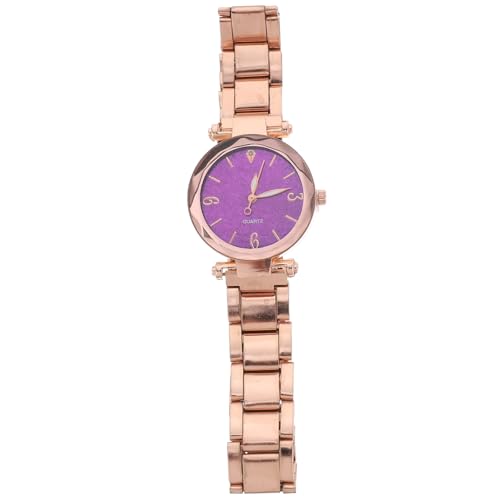 VALICLUD Armbanduhr Damenuhren für decorazione orologio Donna trendiges Dekor Modeuhr Geschenk Quartz Uhr glitzernde Uhr Handgelenk Gurt Edelstahlband Anschauen Fräulein schmücken Violett von VALICLUD