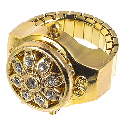 VALICLUD Uhr Finger Uhr Für Damen Und Vintage Design Tragbare Und Stilvolle Fingeruhr Blüten von VALICLUD