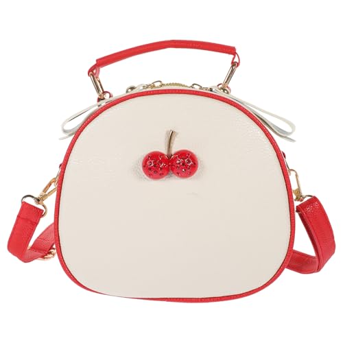 VALICLUD Umhängetasche Cherry Decor Girl Bag Sommer Umhängetasche (Beige Rot) von VALICLUD