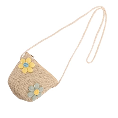 VALICLUD Bucket Umhängetasche Für Junge Mädchen Reisenhandtasche Aus Stroh Für Mädchen Umhängetasche Für Kleinkinder Kleine Textiltasche Eimertasche Für Junge Tasche Für Leicht Und Tragbar von VALICLUD