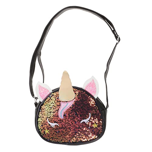 VALICLUD Umhängetasche Für Mädchen Mit Einhorn Motiv Tragbare Kosmetiktasche Verstellbare Schultergurte Für Kinder Reise Organizer Für Spielzeug Und Zubehör von VALICLUD