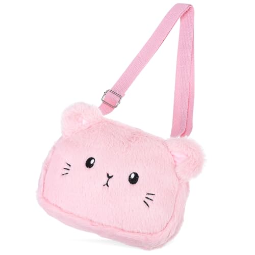 VALICLUD Umhängetasche Kleinkind Geldbörse Handy-geldbörse Kleine Mädchen Geldbörse Flauschige Kuscheltasche Für Kinder Kawaii-geldbörse Pelztasche Für Mädchen Kawaii-tasche Wechseltasche von VALICLUD