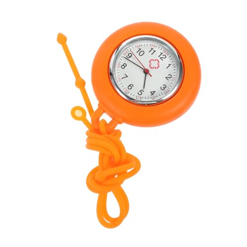 VALICLUD 3stücke Runde Krankenschwesteruhr Orange Praktische Taschenuhr Für Pflegepersonal Und Ärzte Umhängen Modisches Accessoire von VALICLUD