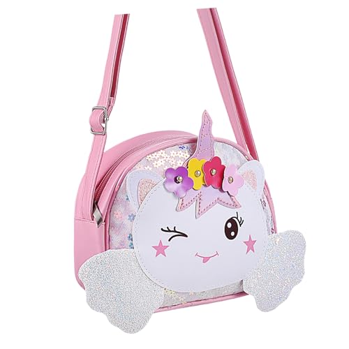 VALICLUD Unicorn Umhängetasche Mädchen Glitzernde Cartoon Schultertasche Kleine Handtasche Praktisch für Teen Rosa VALICLUD Unicorn Umhängetasche Mädchen Glitzernde Cartoon Schultertasche Kleine Handtasche Praktisch für Teen Rosa von VALICLUD