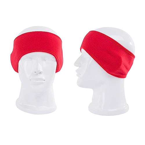 VALICLUD Unisex Fleece Stirnband für Damen und Herren Winter Ohrenschützer Ohrwärmer Elastisches Haarband für Outdoor Aktivitäten Wie Radfahren Ski und Snowboard Rot von VALICLUD