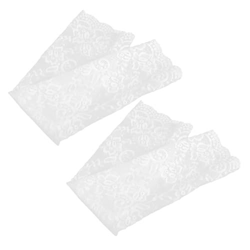 VALICLUD Uv-schutzarmmanschetten - Spitzenbesatz Kühlend Atmungsaktiv Damen Weiß Für Hochzeit Armstulpen von VALICLUD