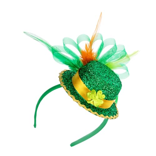 VALICLUD Verkleidung für den irischen Feiertag Kopfbedeckungen Mini-Teeparty-Hüte Haarband hair-band tragegurt stutzenhalter Kopfschmuck für st. Patricks st. Patrick's Day Haarreifen Green von VALICLUD