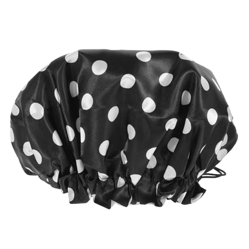 VALICLUD Verstellbare Doppellagige Wasserdichte Duschhaube aus Satin und EVA für Damen und Herren Große Badekappe mit Elastischem Schützt Haare vor Nässe und Frizz Beim Duschen und Baden von VALICLUD