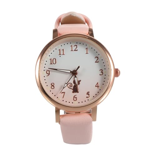 VALICLUD Mädchenuhr Mit Lederarmband Freizeitstil Armbanduhr Leuchtfunktion Für Junge Mädchen Präzise Zeitanzeige Tolles Geschenk Für Mädchen von VALICLUD