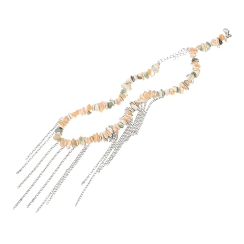 VALICLUD Verstellbare Muschel Halskette mit Unregelmäßigen Perlen und Quaste Küstenschmuck für Frauen Strand Urlaub Schlüsselbein Kette Ozeanisches Sommeraccessoire von VALICLUD