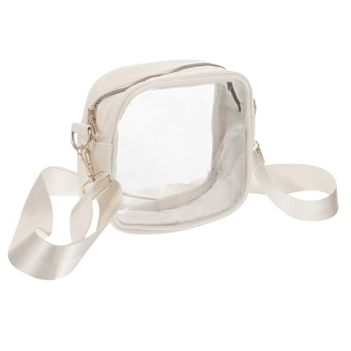 VALICLUD Verstellbare Transparente Crossbody Bag aus Strapazierfähigem PVC Leichte Kleine Umhängetasche für Musik und Sportveranstaltungen Einfach zu Reinigen und Sicherheitsfreundlich von VALICLUD
