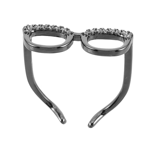 VALICLUD Offener Brillenring Verstellbar Für Frauen Männer Schmuck Aus Kupfer Mit Einzigartigem Design Leicht Tragbar Für Fingergrößen von VALICLUD