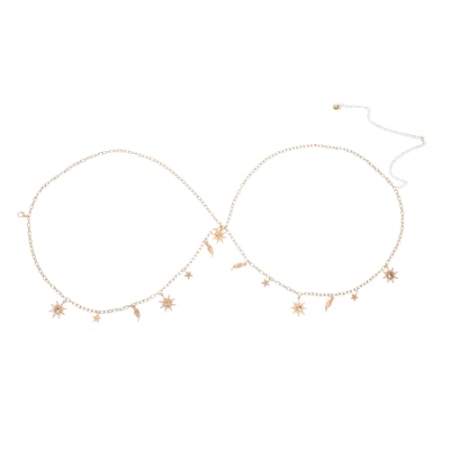 VALICLUD Verstellbarer Metall Taillengürtel Damen mit Sonnenblumen Design Stilvolle Körperkette für Jeans Kleider und Party Outfits Goldfarbene Hüftkette von VALICLUD