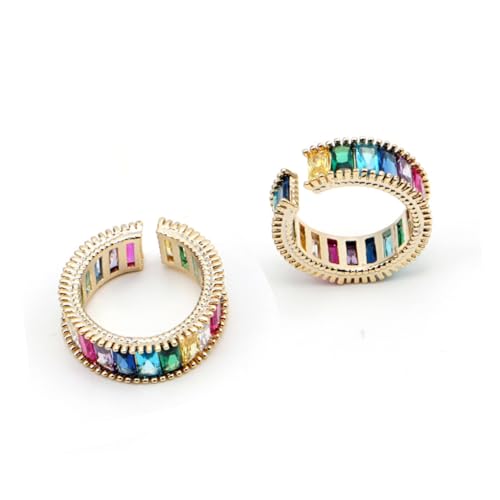 VALICLUD Verstellbarer Regenbogenfarbener Vintage Offener Ring Damen Schmuck Verstellbarer Zehenring Modischer Bunter Schmuck für Frauen und Mädchen von VALICLUD