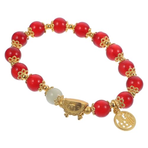 VALICLUD Verstellbares Drachen Armband Rotes Geflochtenes Glücksbringer Charm Schmuckstück Chinesisches Neujahrsarmband für Damen und Herren von VALICLUD