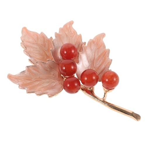 VALICLUD Vintage Ahornblatt Brosche aus Robustem Zinklegierung Verblassungs und Bruchfest Eleganter Anstecker für Damen Kleidung Vielseitiges Herbstblatt Schmuck Accessoire für Mantel und von VALICLUD