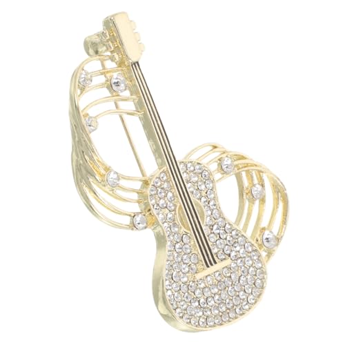 VALICLUD Strass Geigen Brosche Für Damen Musikinstrumenten Anstecknadel Hut Brosche Mit Glitzer Für Kleidertasche Vintage Schmuck Accessoire von VALICLUD