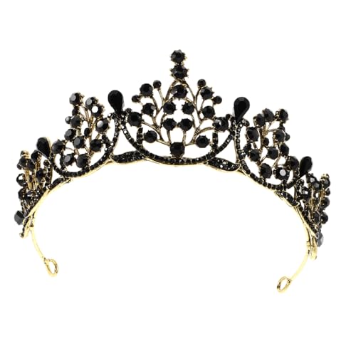 VALICLUD Vintage Barock Brautkrone Schwarz Leichtes Umweltschonendes Hochzeits Haarband Damen Kopfschmuck Party Geburtstagsfest Zubehör VALICLUD Vintage Barock Brautkrone Schwarz Leichtes Umweltschonendes Hochzeits Haarband Damen Kopfschmuck Party Geburtstagsfest Zubehör von VALICLUD