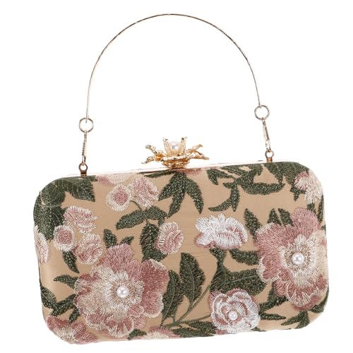 VALICLUD Vintage Bestickte Abendtasche Damen Clutch Handtasche mit Sicherem Verschluss Crossbody Tasche für Hochzeit Party Abschlussball und Vielseitige Anlässe Handgefertigt Kompakt und von VALICLUD