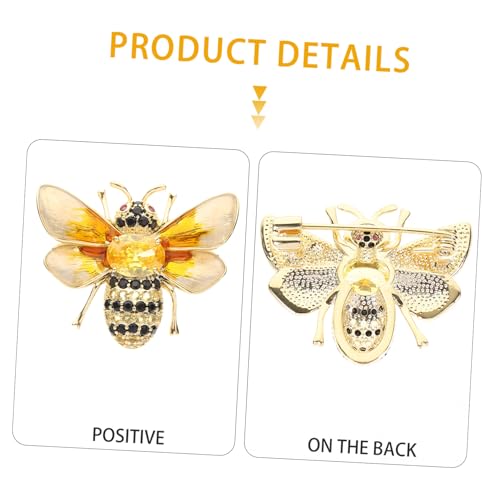 VALICLUD Vintage Bienenbrosche Anstecknadel aus Kupfer Retro Insekten Schmuck für Rucksäcke Pullover und Anzüge Modisches Accessoire für Damen und Herren Geschenk zu Geburtstag und von VALICLUD