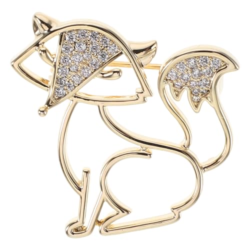 VALICLUD Vintage-Brosche: Einzigartige Brosche in Fuchsform für Frauen – Anstecknadel im ausgehöhlten Design für Rucksäcke, Mäntel und Schals – Dekorativer Schmuck von VALICLUD