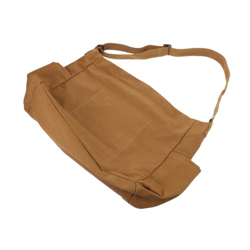 VALICLUD Vintage Canvas Tote Bag Damen Schultertasche mit Großem Fassungsvermögen Verstellbar Braun Vielseitig für Arbeit Freizeit und Shopping Robuste Crossbody Umhängetasche von VALICLUD
