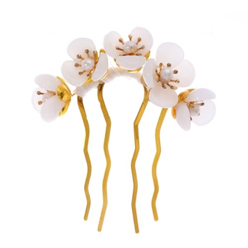 VALICLUD Vintage Chinesisches Haarstäbchen mit Handgefertigten Perlen und Blüten Traditioneller Haarschmuck für Damen Geeignet für Hochzeit Geburtstag Valentinstag Langlebiger Chinesischer von VALICLUD