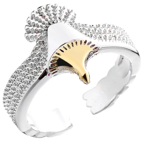 VALICLUD Vintage Damen Ring Offener Verstellbarer Kupfer Ring mit Motiv Einzigartiger Schmuck für Frauen Modisch und Bequem für Alltag und Besondere Anlässe von VALICLUD