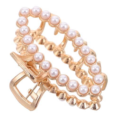 VALICLUD Vintage Haarklammer mit Perlen Kleine Haarklammern für Frauen und Mädchen Modische Haarschmuck mit Funkelnden Strasssteinen Fester Metall klauenclip Geeignet für Dünnes und von VALICLUD