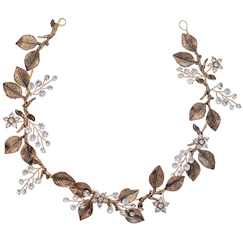 VALICLUD Vintage Haarranke Kopf Schmuck Für Hochzeit Frauen Material Bruchfest Und Langlebig Perlen Haarband Decor Für Braut Und Blumenmädchen von VALICLUD