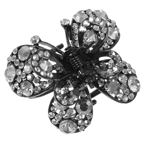 VALICLUD Vintage Haarspange Schmetterling mit Strasssteinen Mittlere Haarklammer für Damen Rutschfeste Haarklammer für Dickes und Dünnes Haar Eleganter Haarschmuck für Hochzeit und Alltag von VALICLUD