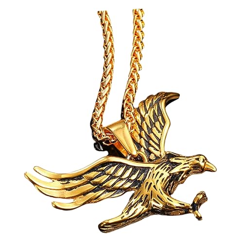 VALICLUD Vintage Herren Halskette mit Adleranhänger Langlebige Metallkette Leichter Charmschmuck für Jungen Punk Halskette Symbol für und Stärke für Partys und Alltag VALICLUD Vintage Herren Halskette mit Adleranhänger Langlebige Metallkette Leichter Charmschmuck für Jungen Punk Halskette Symbol für und Stärke für Partys und Alltag von VALICLUD