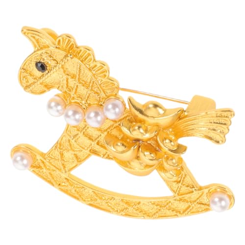 VALICLUD Vintage Horse Brooch mit Pferdemotiv und Geldbarren Kleine Metall-anstecknadel für Anzug und Mantel Elegantes Tier-Symbol als Männer Accessoire für Business Festtage und Alltag VALICLUD Vintage Horse Brooch mit Pferdemotiv und Geldbarren Kleine Metall-anstecknadel für Anzug und Mantel Elegantes Tier-Symbol als Männer Accessoire für Business Festtage und Alltag von VALICLUD