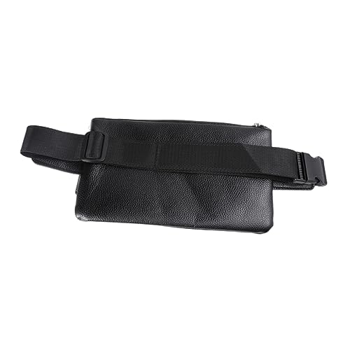 VALICLUD Men Multifunctional Vintage Waist Bag Wasserdichter Crossbody Chest Bag Für Herren Für Reisen Outdoor-aktivitäten Und Sport Schwarz von VALICLUD