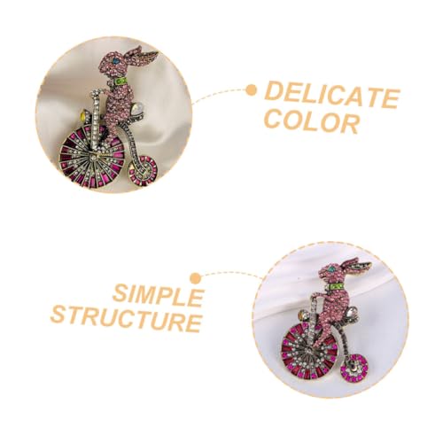 VALICLUD Vintage Kaninchen Brosche mit Strass Steinen Metall Anstecknadel für Damen Kleidung Leichte Dekorative Pins für Jacken Schals und Taschen Vielseitiges Modeaccessoire von VALICLUD