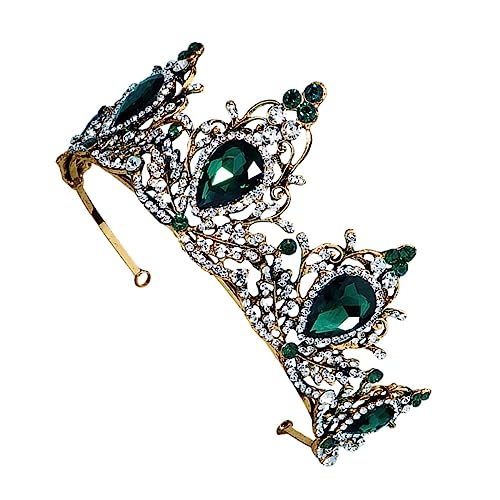 VALICLUD Vintage Krone Kopfschmuck Stirnband Haarband Mit Legierung Für Frauen Hochzeit Party Festival Legierungsmaterial Strasssteinen Kristallen Vintage Stil von VALICLUD